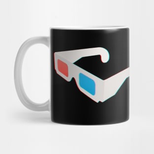 red blue anaglyph 3d eye candy glasses Mug